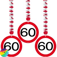 Viseča spirala s prometnim znakom za 60 let